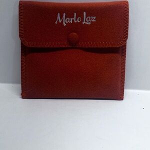 Marlo Laz Orange Felt Pouch